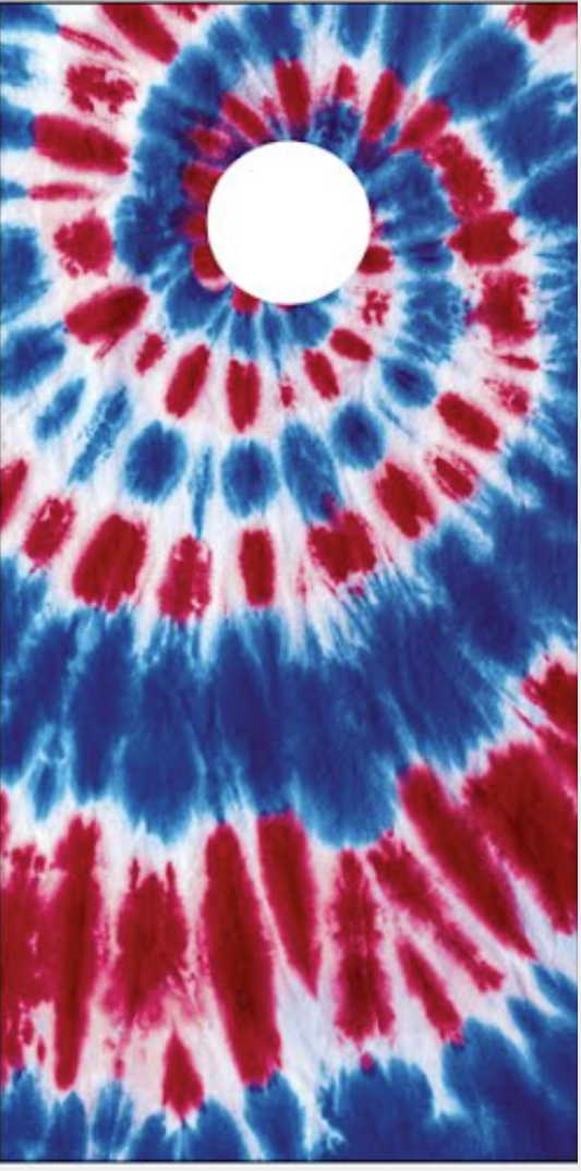 Blue & Red Tie Dye