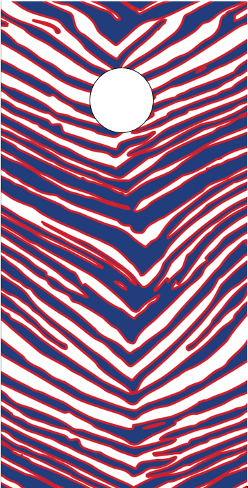 Blue & Red Zebra Pattern